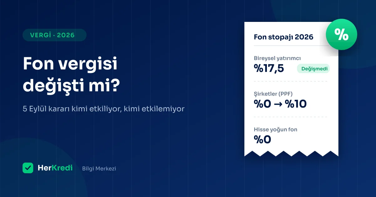 Fon vergisi değişti mi? 2026 fon stopaj oranları