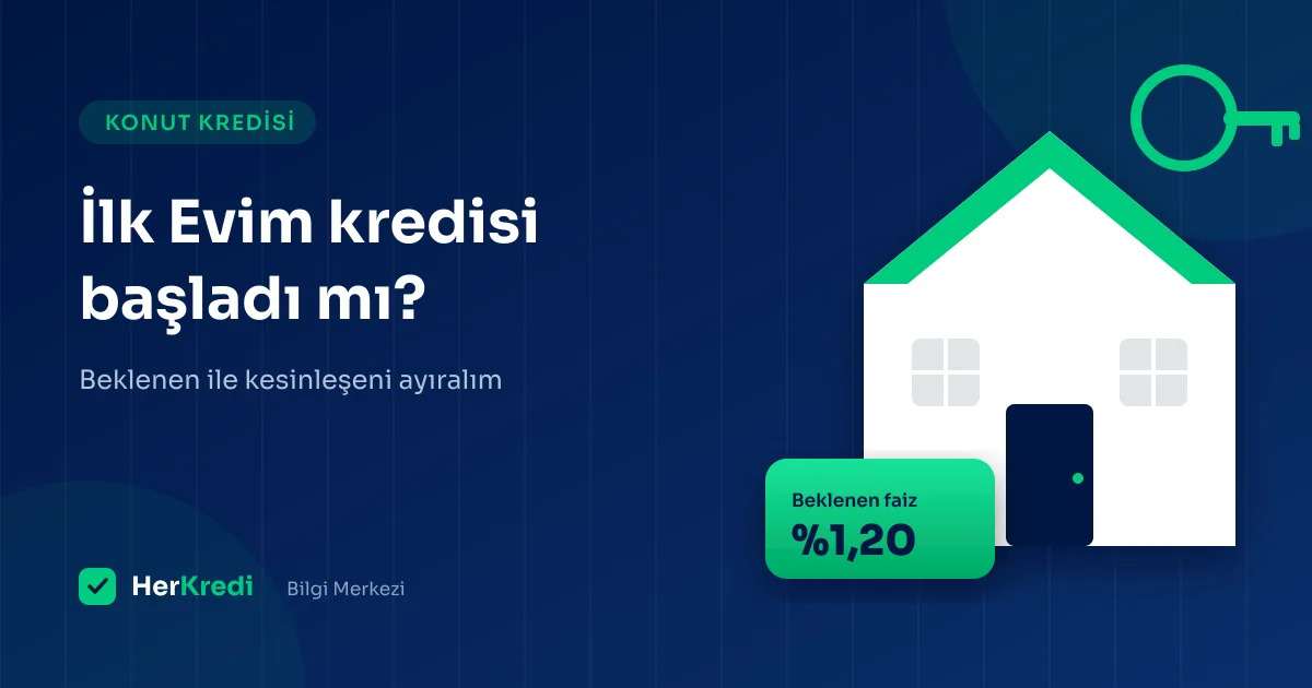 İlk Evim konut kredisi başladı mı?